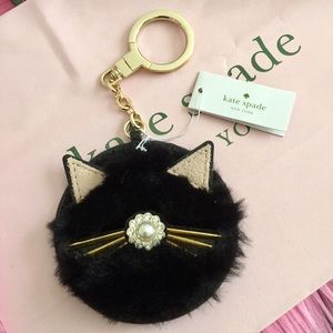 Kate Spade Cat Key Fob Bag Charm NWT